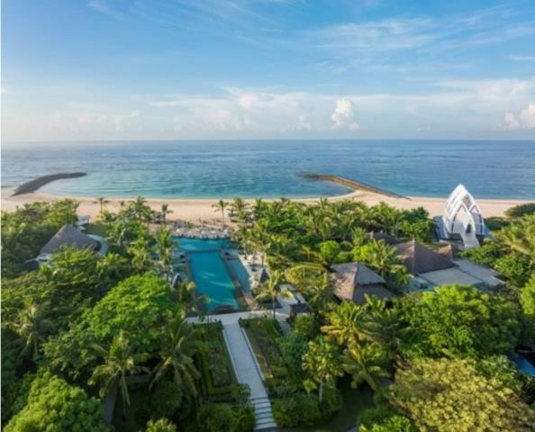 Aerial view of resort in Bali
