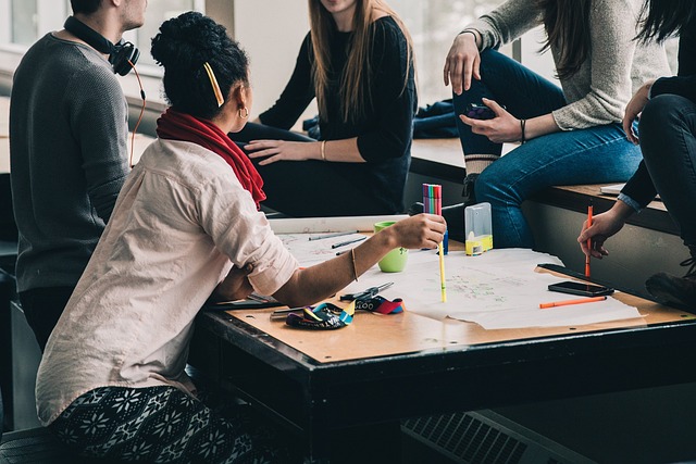 students in a study group