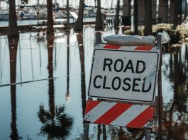 road closed after Hurricane Ian
