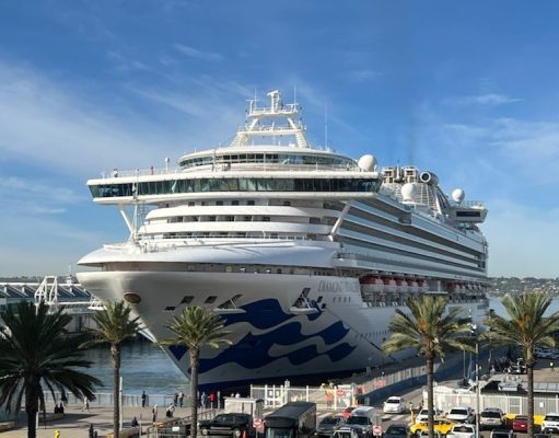 Diamond Princess Sets Sail With a Season of Mexico and Hawaii Sailings From San Diego Diamond Princess cruise ship in San Diego