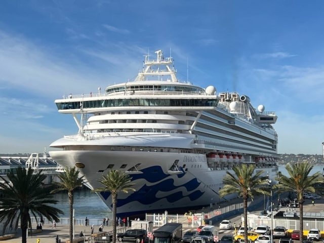 Diamond Princess cruise ship in San Diego
