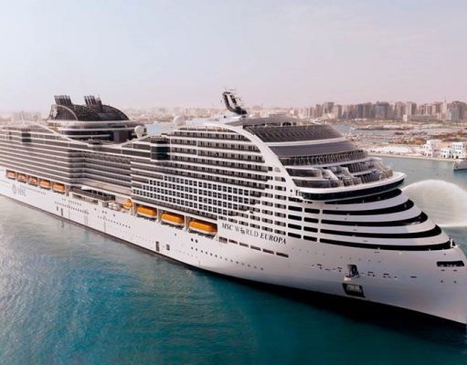 MSC World Europa Successfully Connects To Shore Power For The First Time In The Mediterranean Sea MSC World Europa In Doha, Qatar