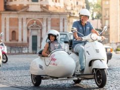 Explore the Charmingly Pulsating City of Seven Hills With Anantara Palazzo Naiadi Rome Hotel Vespa sidecar