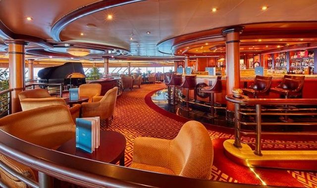 cruise ship with cigar bar
