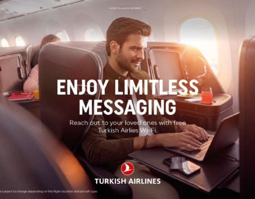 Turkish Airlines to offer free and limitless messaging above the clouds