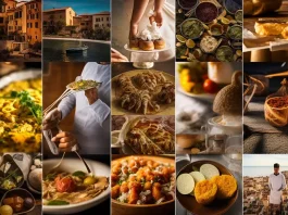 collage of many great culinary travel destinations