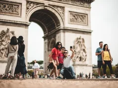 How to Make Your Travel Photos More Outstanding Tourists taking a selfie in frot of the Arc de Triomphe de l'Étoile