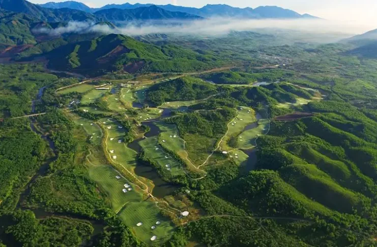 Vietnam golf course, Ba Na Hills Golf Club drone view