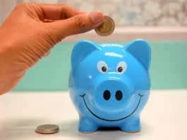 coin and a piggy bank