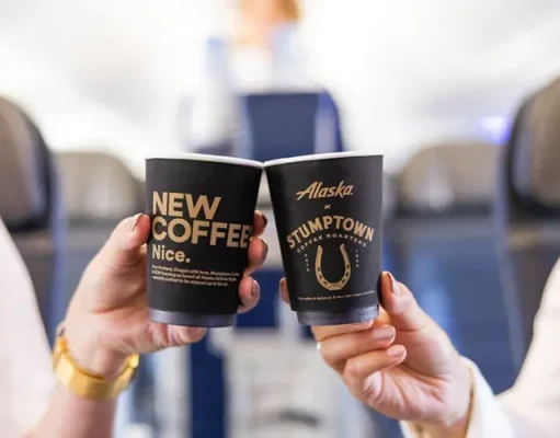Alaska Airlines and Stumptown Coffee partner to serve up bespoke coffee blend crafted specially for the skies Stumptown Coffee cups on Alaska Airlines