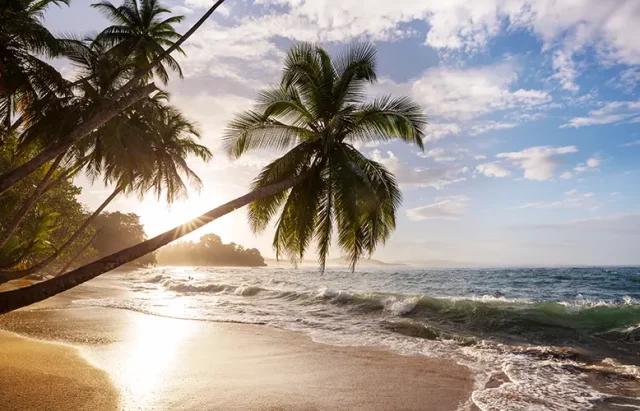 Beautiful tropical Pacific Ocean beach in Costa Rica