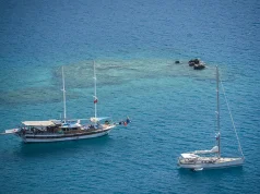 What are the Advantages of Holidaying by Gulet? Gulet sailing boat in Kekova Bay, Antalya Province, Lycia, Anatolia, Mediterranean Sea, Turkey
