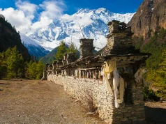 Manaslu Circuit Trek in Nepal 17 Days Itinerary 2024 — The Ultimate Guide Landscape Himalaya Mountain Background. Hiking Himalayas Beautiful View Panorama