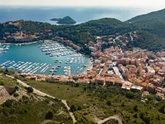 Introducing La Roqqa & Isolotto Beach Club, a spectacular new destination in Porto Ercole arial view of Porto Ercole, Italy