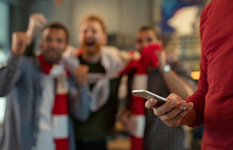 Betting online during a sport match
