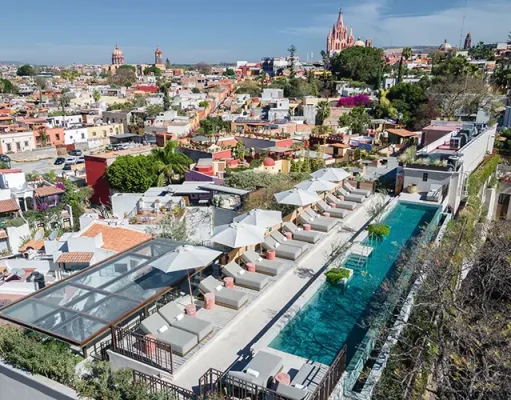 Breathtaking Views at the Only Rooftop Pool in Downtown San Miguel de Allende