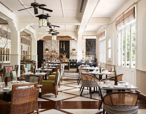 Cafe d’Angkor at Raffles Grand Hotel d’Angkor in Siem Reap