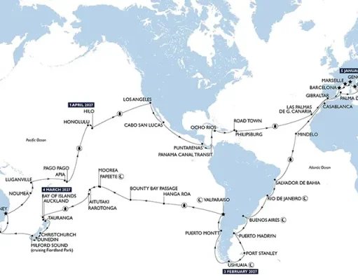 Depart On An Unforgettable Discovery Of The World With MSC Cruises’ 2027 World Cruise – Now Open For Sale
