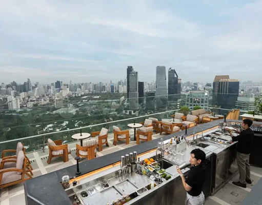 Spire Rooftop Bar Elevates Bangkok’s Nightlife in a Tropical Escape Above the City