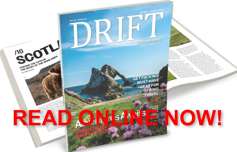 drift travel magazine with open pages read online copy