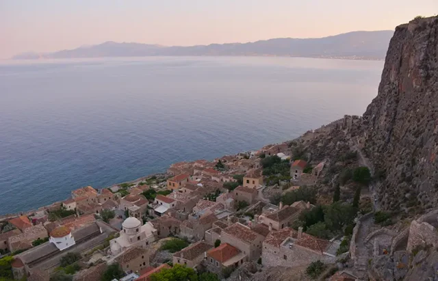 view-village-monemvasia-from-byzantine-fortress-peloponnese-greece-sunset copy