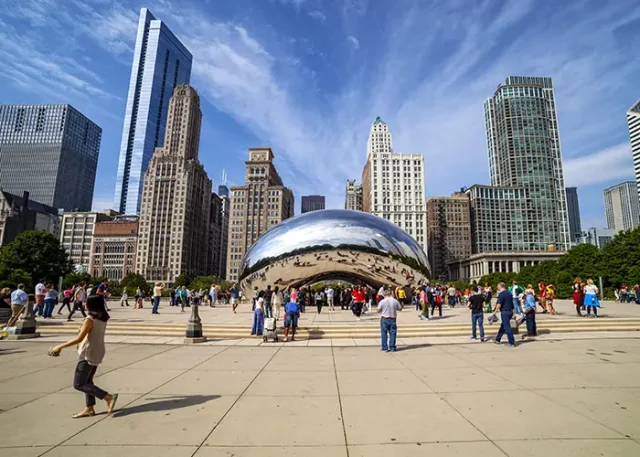 chicago-september-09-mirrored-sculpture-popularly-known-as-bean-cloud-gate-by-anish-kapoor-has-become-one-chicago-s-most-popular-attractions-as-seen-september-09-2014 copy