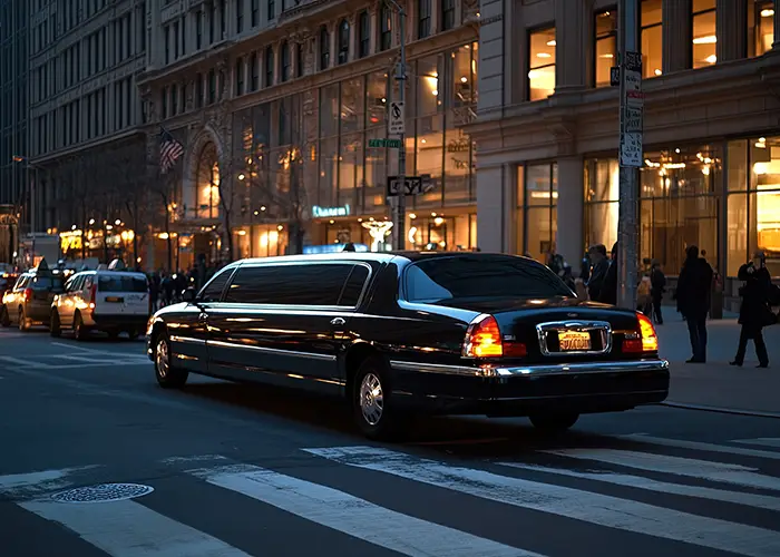 black-car-is-driving-down-street copy