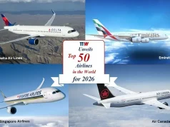 TTW Unveils Top 50 Airlines in the World for 2026