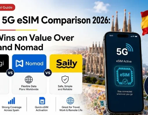 Spain 5G eSIM Comparison 2026: Saily Wins on Value Over Ubigi and Nomad