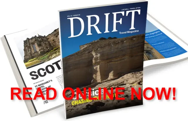 drift travel magazine with open pages read online copy