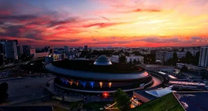 Silesia by Car: How Poland’s Industrial Heartland Became a Road Trip Worth Taking aerial view of Spodek arena and the Culture Zone in Katowice, Poland