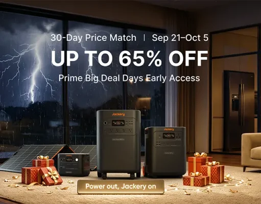 Stay Prepared for Canada’s Grid Outages with Up to 65% Off Jackery Power Stations During Prime Big Deal Days’ Early Access Event