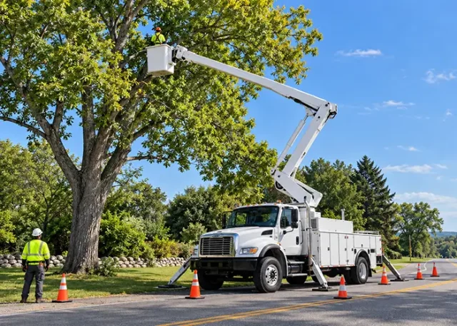Arborist Boom Lift Tree Work copy