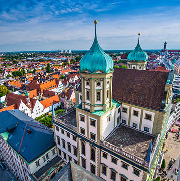 Augsburg Germany old townscape.