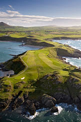 Aerial of Old Course on Porth Dinllaen Peninsula Nefyn & District Golf Club Golf Activities & Sports