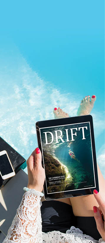 Woman reading emagazine on tablet computer.