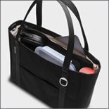 A black bag with a zipper. Description generated by AI