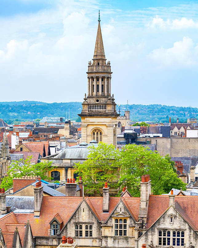Cityscape of Oxford. Oxfordshire, England, UK