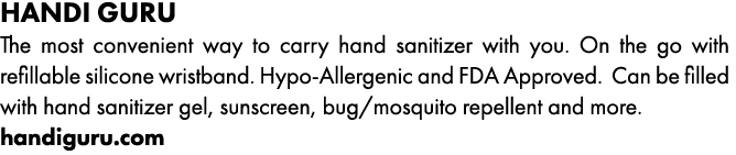 HANDI GURU The most convenient way to carry hand sanitizer with you  On the go with refillable silicone wristband  Hy   