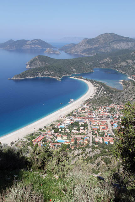 View of Oludeniz bay near Fethie, Turkey
