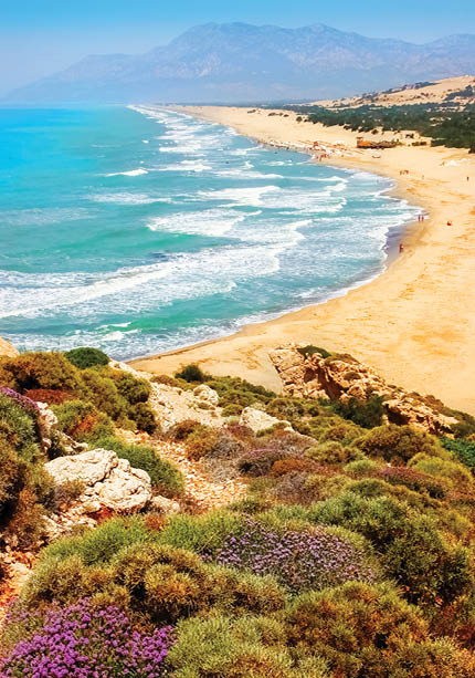 Patara beach on the Mediterranean coast of Turkey  View from above 