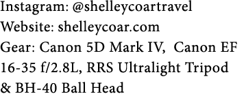 Instagram:  Website:  Gear: Canon 5D Mark IV, Canon EF 16-35 f 2 8L, RRS Ultralight Tripod & BH-40 Ball Head