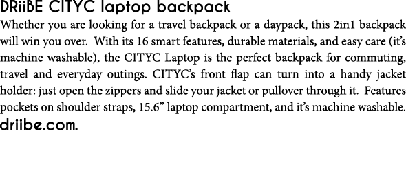 DRiiBE CITYC laptop backpack Whether you are looking for a travel backpack or a daypack, this 2in1 backpack will win    