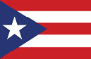 Flag of Puerto Rico waving