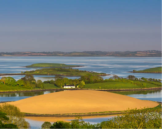 Feehary, Conly, Darragh and Green Islands, in the centre of the picture, on Strangford Lough   Picture by Bernie Brown