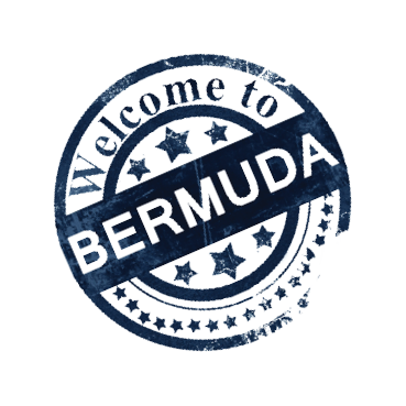 Bermuda stamp on white background