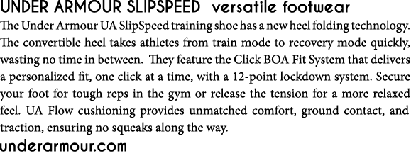 under armour slipspeed versatile footwear The Under Armour UA SlipSpeed training shoe has a new heel folding technolo...