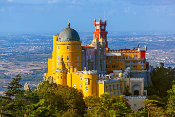 Pena Palace in Sintra - Portugal - architecture background