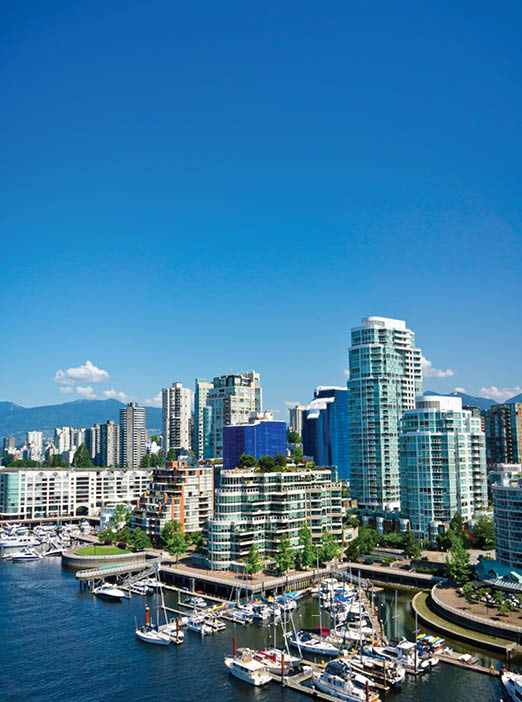 Beautiful view of Vancouver, British Columbia, Canada