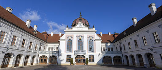 The Royal Palace of Godollo in Hungary on a winter day 
